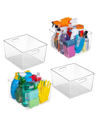 Bins de Almacenamiento ClearSpace 4 Unidades 30x28x18 cm