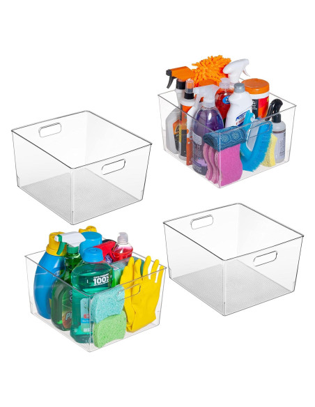 Bins de Almacenamiento ClearSpace 4 Unidades 30x28x18 cm