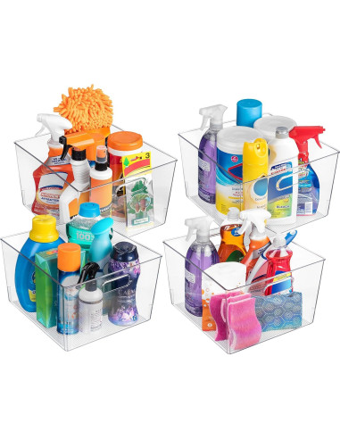 Bins de Almacenamiento ClearSpace 4 Unidades 30x28x18 cm