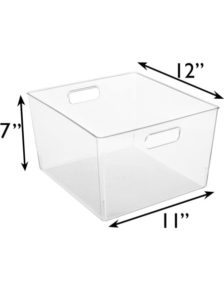 Bins de Almacenamiento ClearSpace 4 Unidades 30x28x18 cm