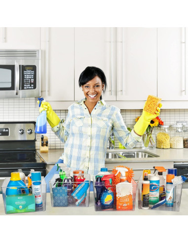 Bins de Almacenamiento ClearSpace 4 Unidades 30x28x18 cm