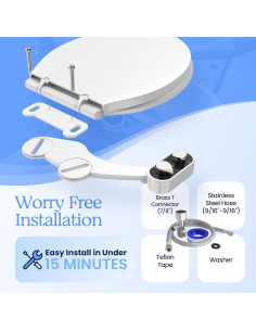 Accesorio de Bidet Upper Echelon con Boquilla Doble y Ajuste de Agua 2