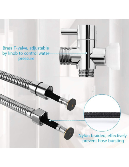 Rociador de Bidet de Mano GASLIKE Acero Inoxidable 10 Piezas Rociador de Bidet de Mano GASLIKE Acero Inoxidable 10 Piezas