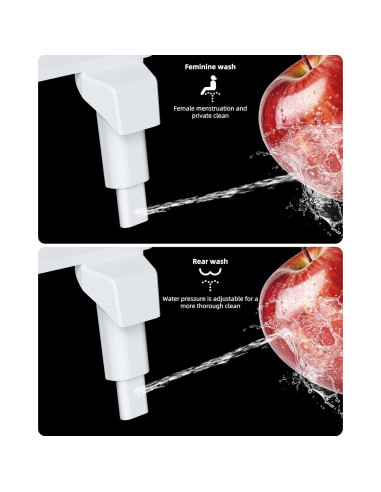 Bidet Mecánico Hibbent para Inodoro Doble Boquilla Blanco