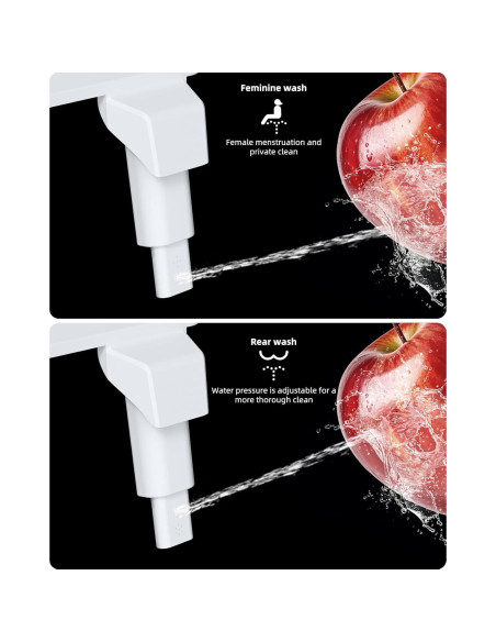 Bidet Mecánico Hibbent para Inodoro Doble Boquilla Blanco