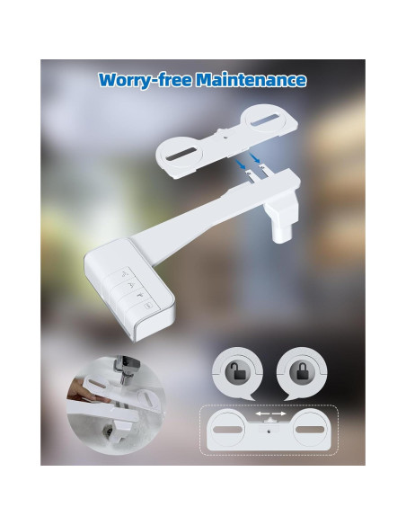 Bidet Mecánico Hibbent para Inodoro Doble Boquilla Blanco