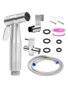 Rociador de Bidet de Mano Wellehomi Acero Inoxidable Ajustable