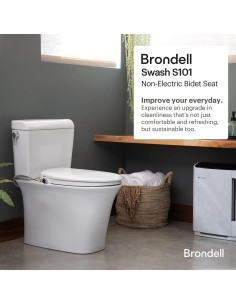 Asiento de inodoro bidet Brondell Swash Ecoseat alargado 2