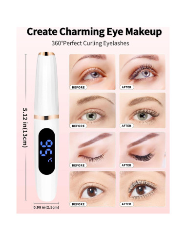 Rizadora de Pestañas Eléctrica ZLXHDL con Control de Temperatura