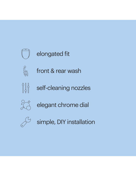 Asiento de inodoro bidet Brondell Swash Ecoseat alargado