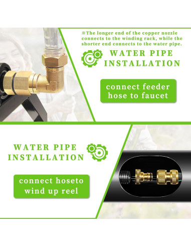 Carrete de Manguera de Jardín CXCESNS 300 Pies Montaje Pared