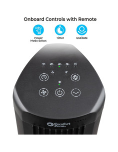 Ventilador de Torre Oscilante Comfort Zone 101.6 cm Control Remoto 2