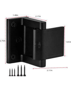 Cerradura de Seguridad para Puerta Wannianmu, 2 Paquete, Negro 2