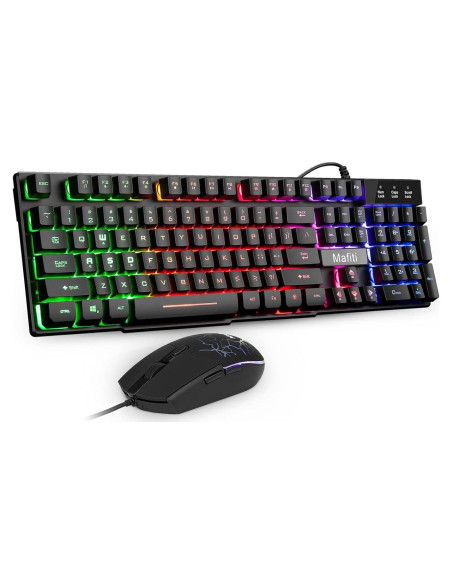 Combo Teclado y Ratón Mafiti RK101 USB Retroiluminado RGB