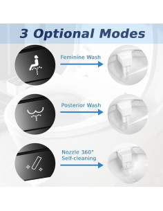 Accesorio de Bidet SAMSICHI SAM020 para Inodoro Negro 2