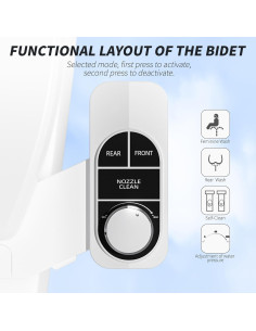 Bidet No Eléctrico SAMODRA Doble Boquilla Ajustable 0.85 kg 2