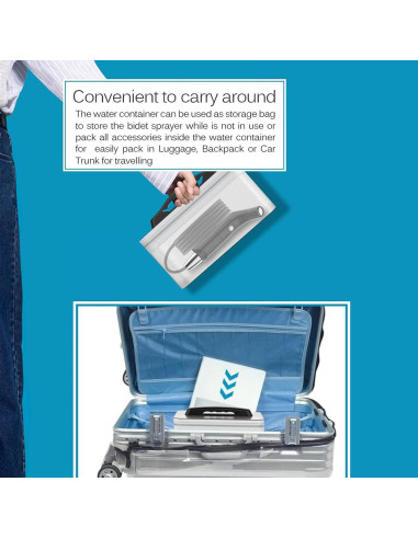 Bidet Portátil LUOOV 2.3L Eléctrico para Viaje y Camping