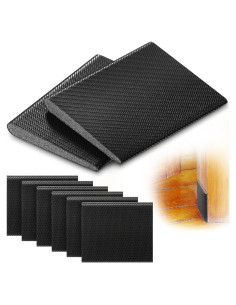 6 Sellos de Esquina Autoadhesivos Jetec para Puertas - Negro