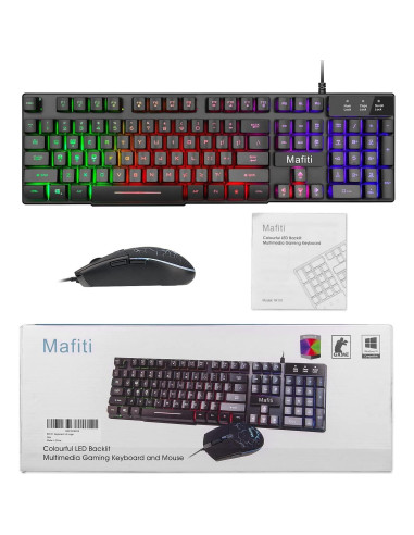 Combo Teclado y Ratón Mafiti RK101 USB Retroiluminado RGB