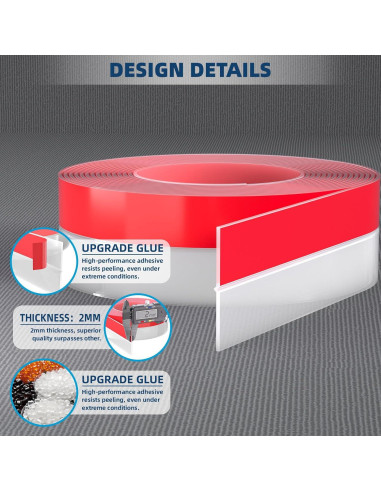 Burlete de Silicona Elvone 6,10 m x 5,08 cm Transparente