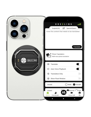 Traductor Grabador AI 3-en-1 BrexLink 140+ Idiomas