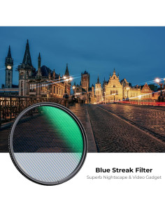 Filtro de lente K&F Concept 72mm efecto destello azul 2