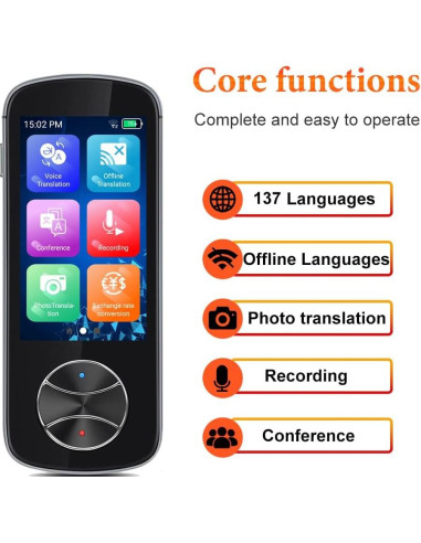 Traductor de Idiomas CHUNMU 137 Idiomas Sin WiFi