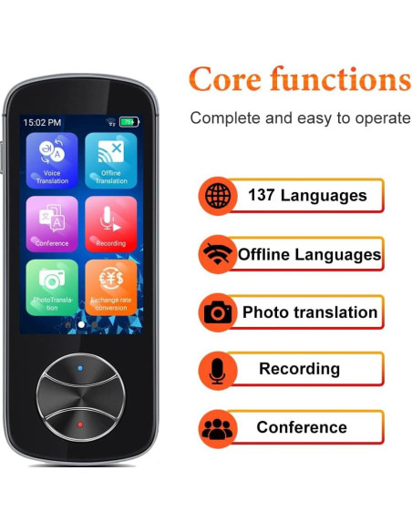 Traductor de Idiomas CHUNMU 137 Idiomas Sin WiFi