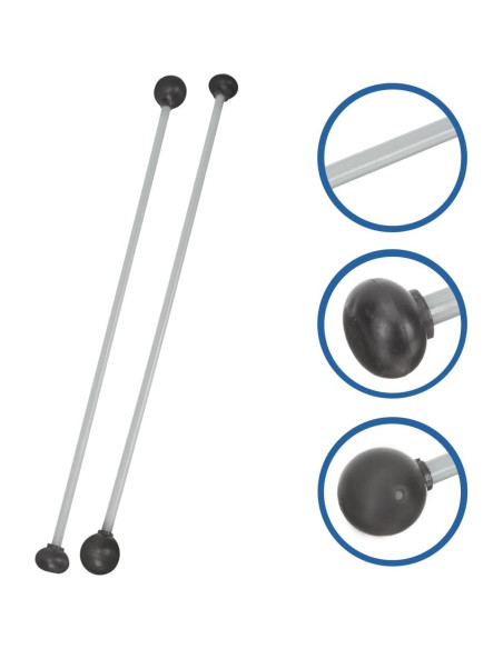 Mallets de Marimba Mikinona 2 Piezas Goma Suave 33cm