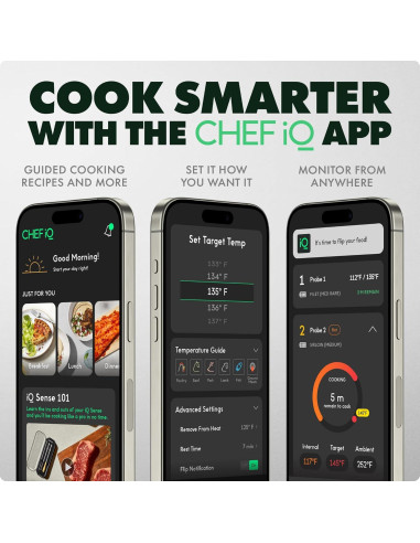 Termómetro de Carne Inalámbrico CHEF iQ Sense 3 Probes