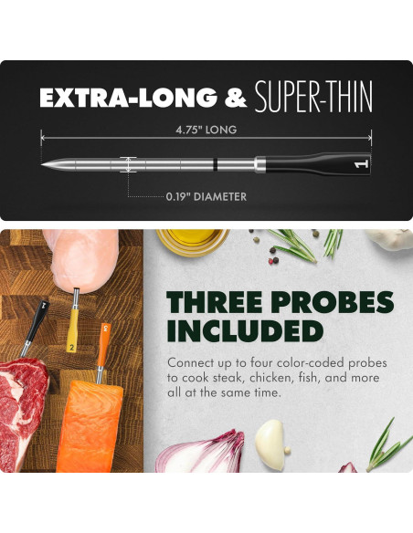 Termómetro de Carne Inalámbrico CHEF iQ Sense 3 Probes