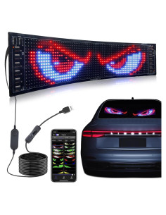Cartel LED Programable RUPSE 38x10 cm USB Multicolor