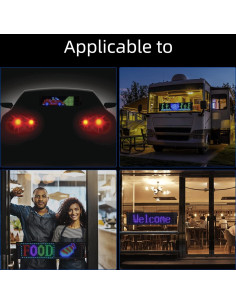 Cartel LED Programable RUPSE 38x10 cm USB Multicolor 2