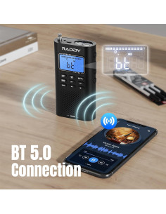 Radio Portátil Raddy RF886 AM/FM/SW/VHF con Bluetooth y NOAA 2