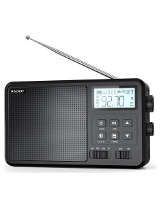 Radio Digital Portátil Raddy RF206 AM FM Onda Corta 8W
