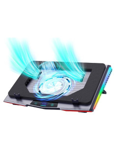 LIANGSTAR Almohadilla Enfriamiento Laptop 12-19.3" RGB 5 Velocidades