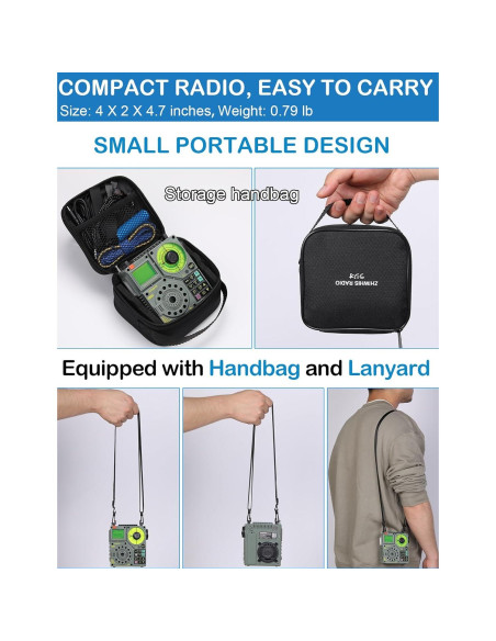 Radio Portátil ZHIWHIS ZWS-A320 Bluetooth AM/FM/SW/VHF