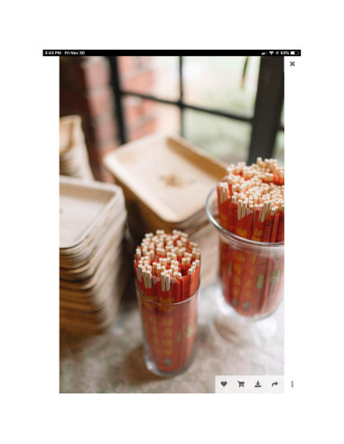 Palillos Desechables de Bambú Shop&Save 240 Pares 27,9cm