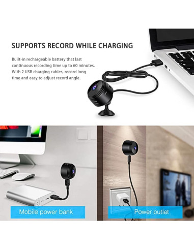 Cámara de Seguridad Mini A9 HD 720p WiFi para Hogar