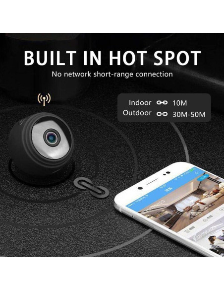 Cámara de Seguridad Mini A9 HD 720p WiFi para Hogar