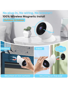 Cámara de Seguridad Inalámbrica AMTIFO 2K para Exterior 2