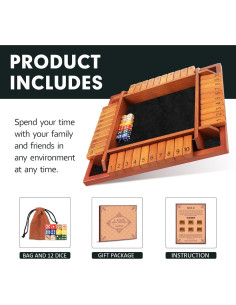 Juego de Mesa Shut The Box TooyBing para 4 Jugadores 2