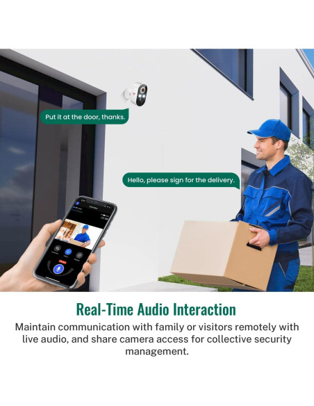 Cámara de Seguridad Inalámbrica Botmelt 1080P Exterior AI