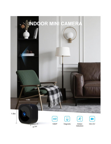 Cámara Mini HD 1080P WiFi A12 con Visión Nocturna