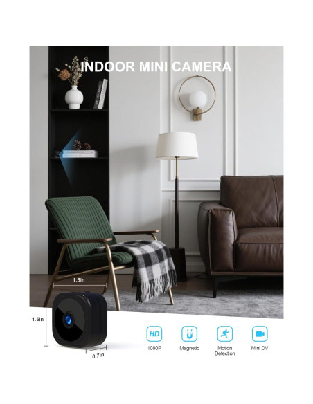 Cámara Mini HD 1080P WiFi A12 con Visión Nocturna