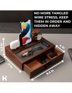 Estación de Acoplamiento Madera Holme & Hadfield con Cajón 2