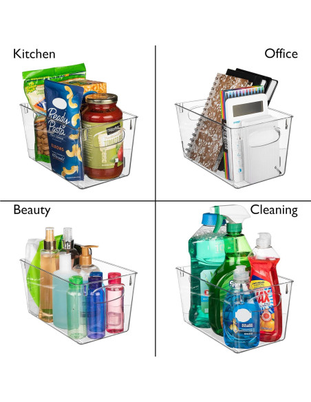 Bins de Almacenamiento ClearSpace 8 Unidades 25,4x15,2x12,7cm