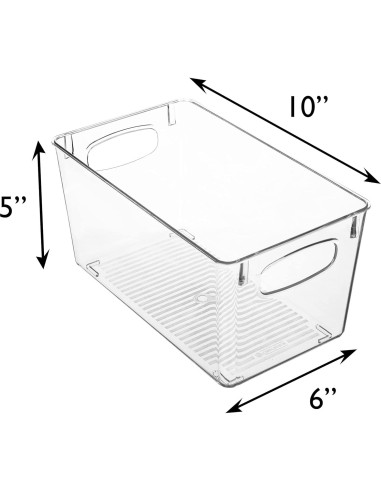 Bins de Almacenamiento ClearSpace 8 Unidades 25,4x15,2x12,7cm