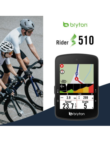 Bryton Rider S510 GPS para Bicicleta Pantalla Táctil 7,11 cm