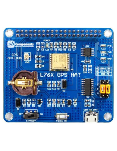 Módulo GNSS GPS HAT sb componentes para Raspberry Pi 4B/3B+